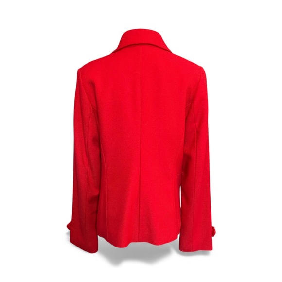 🔴 EUC OLD NAVY Red Double-Breasted Wool-Blend Coat | Sz M - Picture 4 of 8